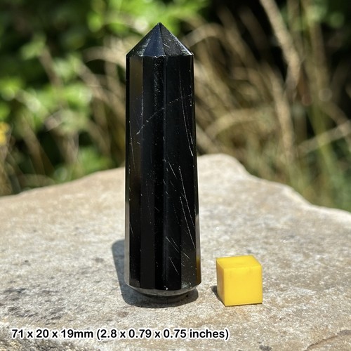 Black obsidian faceted - black,