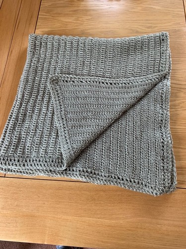Hand knitted baby blanket - hand,