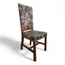 Antique Arts & Crafts oak high back bedroom chair / hall chair 1 of Pair