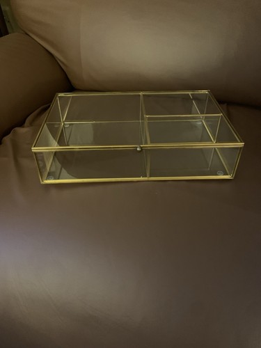 Vintage brass frame casket - brass,