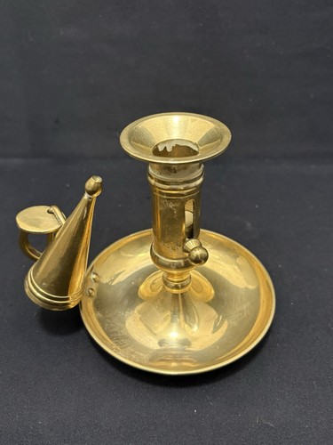 Antique brass chamberstick - antique,