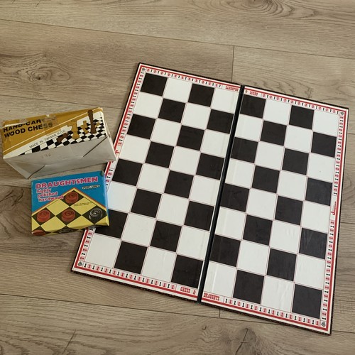 Vintage chess draughts board - vintage,