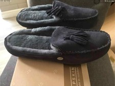 Just Sheepskin Luxury Men's Chiswick Denim Slippers Size 9 
