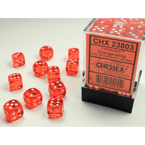 Chessex translucent 12mm d6 - translucent,