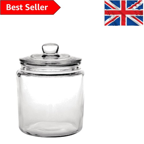 Vintage glass cookie jar - vintage,