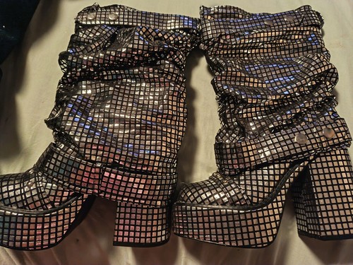 Sparkly boots - sparkly, (disco