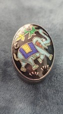 Vintage Oval Enamel /Cloisonne