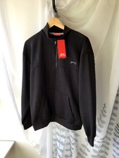 Slazenger Mens Black 1/4 Zip Sweatshirt BNWT Size L