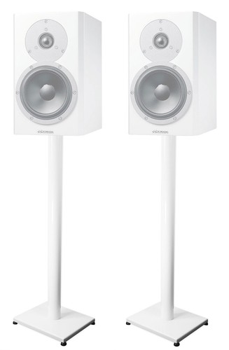 Pair steel white stands - 37”,