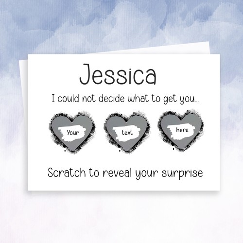 Anniversary scratch card - card, |
