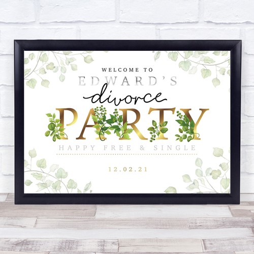 Divorce gold vine leaves - gold,
