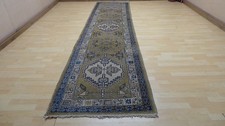 Persain Oriental Hall Runner Carpet Rug Hand Made Wool Vintage 13ft 1" x 3ft 2"