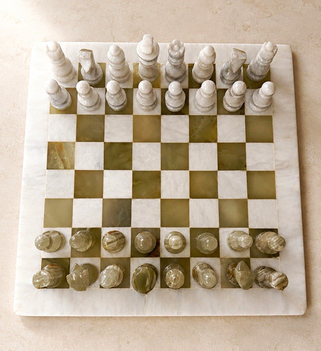 Handmade onyx chess set - chess,