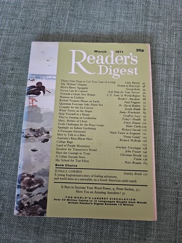 Rare march 1971 reader - march,