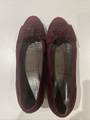Gabor burgundy suede shoes - burgundy,