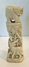 Ivory Tibetan Tower Of Animals