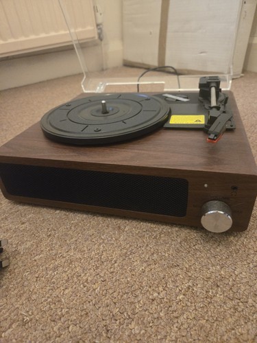 Wood effect turntable record - wood,