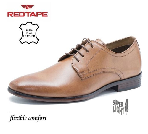 Mens red tape - real, leather