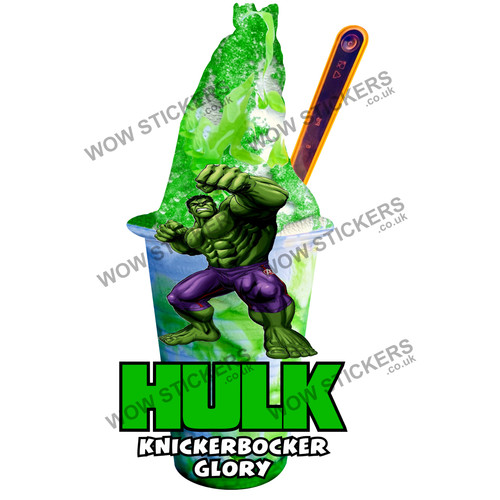 Ice cream van sticker hulk - cream,
