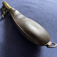 G & J W Hawksley Shot Powder Flask, Brass Spring Measure. Shooting Reloading.