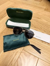 New & Authentic Gucci Sunglasses GG1440S 001 Gold Frame With Case