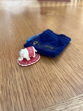 Steiff Pewter Miniature 'Little Elephant 1893' UK Exclusive Cream & Red