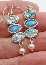 Roman Glass Sterling Silver