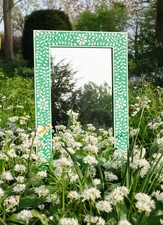Indian Bone Inlay Mirror -