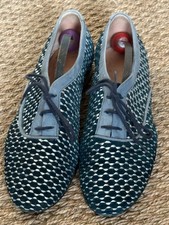 Toast Blue/Silver Woven Leather Laceup shoes 39