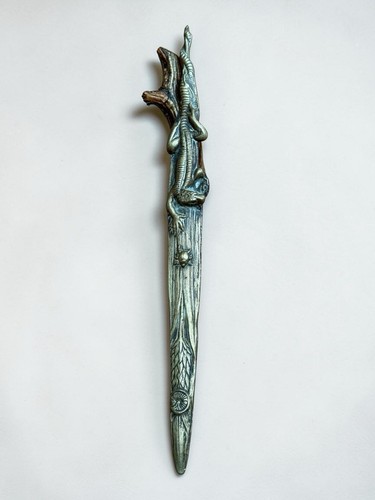 Art nouveau brass letter - brass,