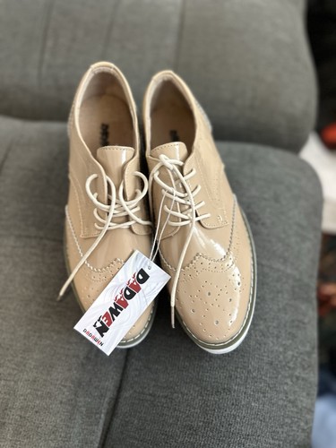 Dadawen unisex beige brogue - beige,