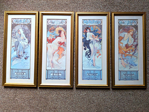 Alphonse mucha four seasons - four,