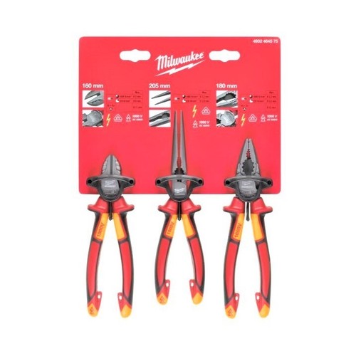 Milwaukee vde plier set - set, 3