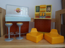 Barbie My Scene & Dream House Furniture Playset Daily Dish Cafe Chairs Counter