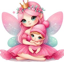 Watercolour Mother's Day Fairy Wall Art Bedroom Car Vinyl Sticker Decal 6 Sizes