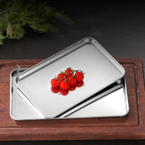 Stainless steel baking tray - steel,