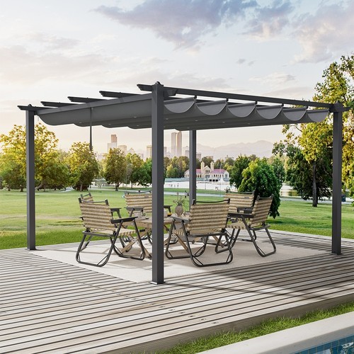 4x4m metal pergola canopy - 4x4m,