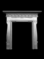 ANTIQUE CAST IRON FIREPLACE /
