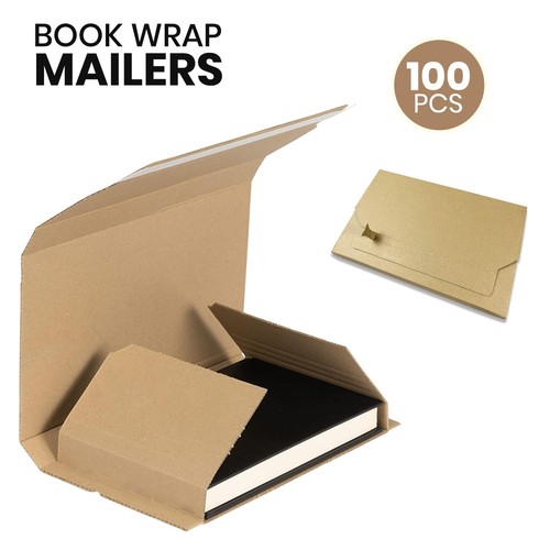 100 book mailers brown - x,