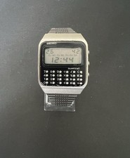 Rare Vintage Seiko C153-5007 LCD Digital Calculator Watch Works!