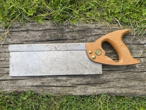 Vintage wood saw spear - spear, and