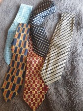 5 X SILK TIES, NEXT / HUDSON &