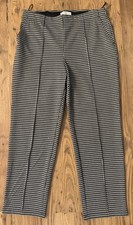 Marks & Spencer ladies Dog tooth brown check Smart Trousers Size 12S W32 L28