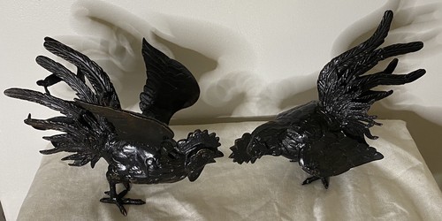 Vtg brass black fighting - black,