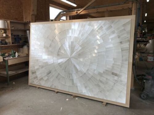 Selenite dining table - dining, crystal