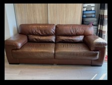 Sofology leather 3 seater sofa