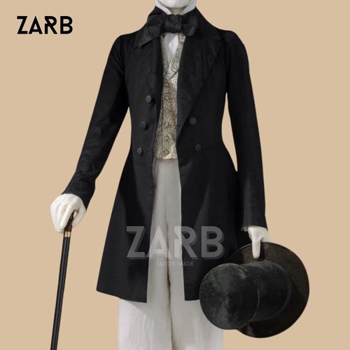 Men black victorian frock - men's,