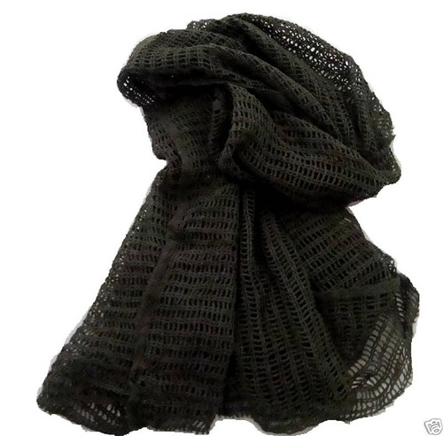 Military scrim net scarf olive - net,