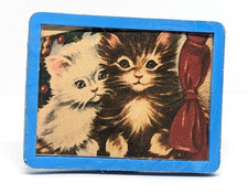 Vtg 1970's Kittens Cats Bow