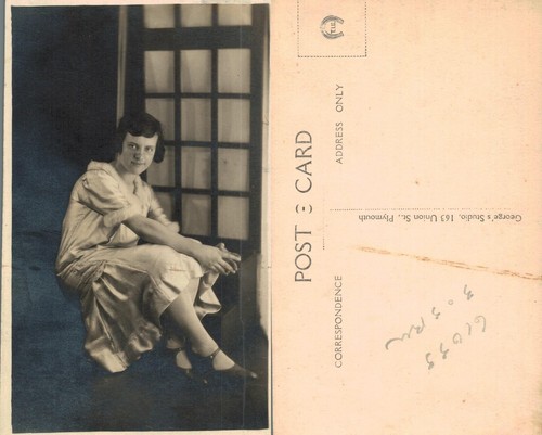 Vintage postcard 1920s woman - postcard,